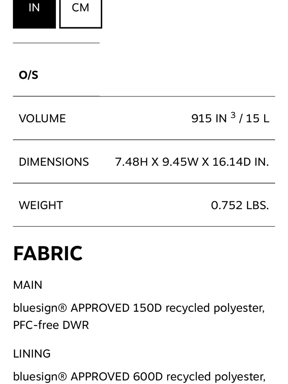 OSPREY Daylite Cinch 15L Backpack.